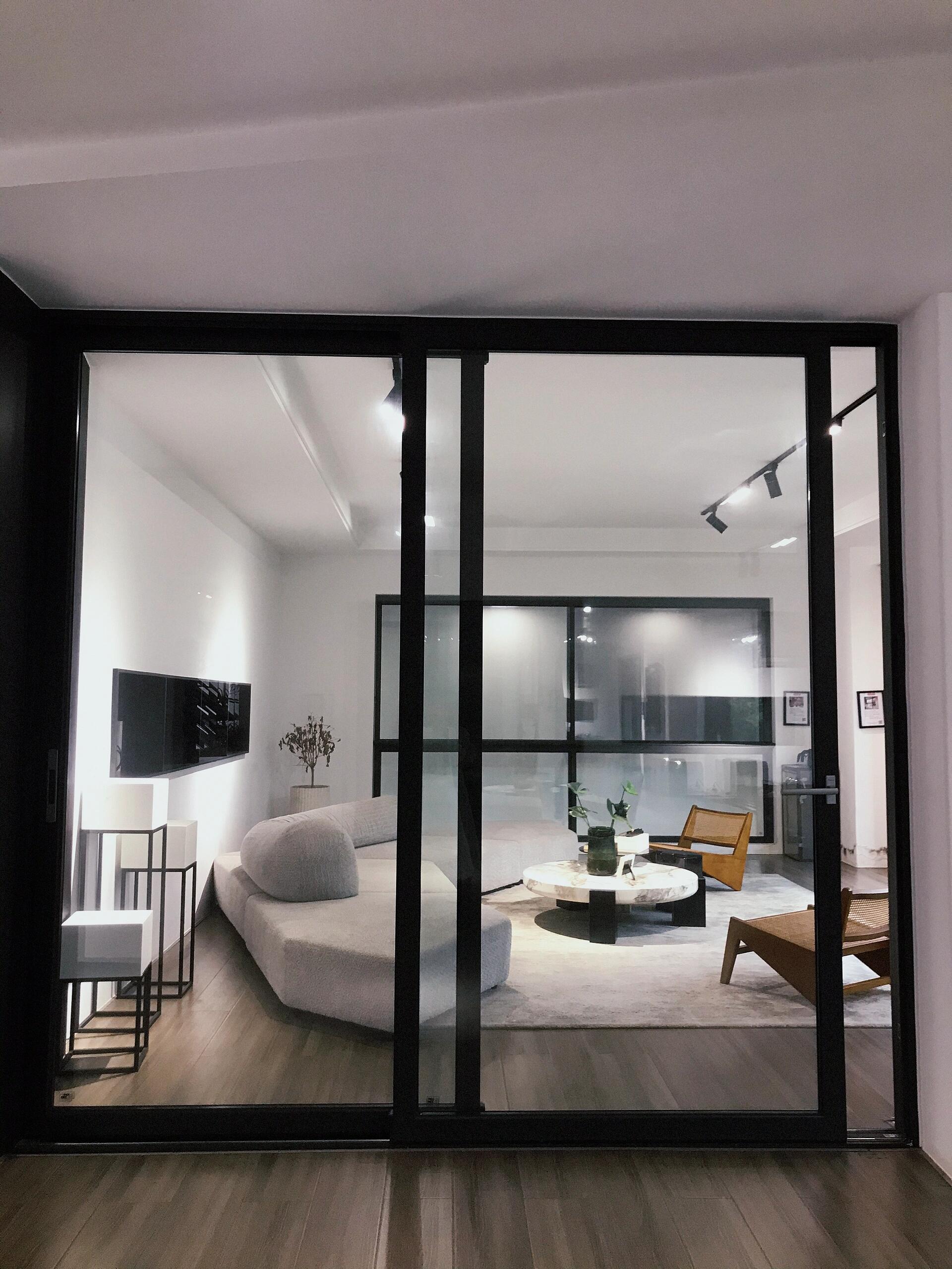Tempered Glass Interior Sliding Door for Living Room Divider