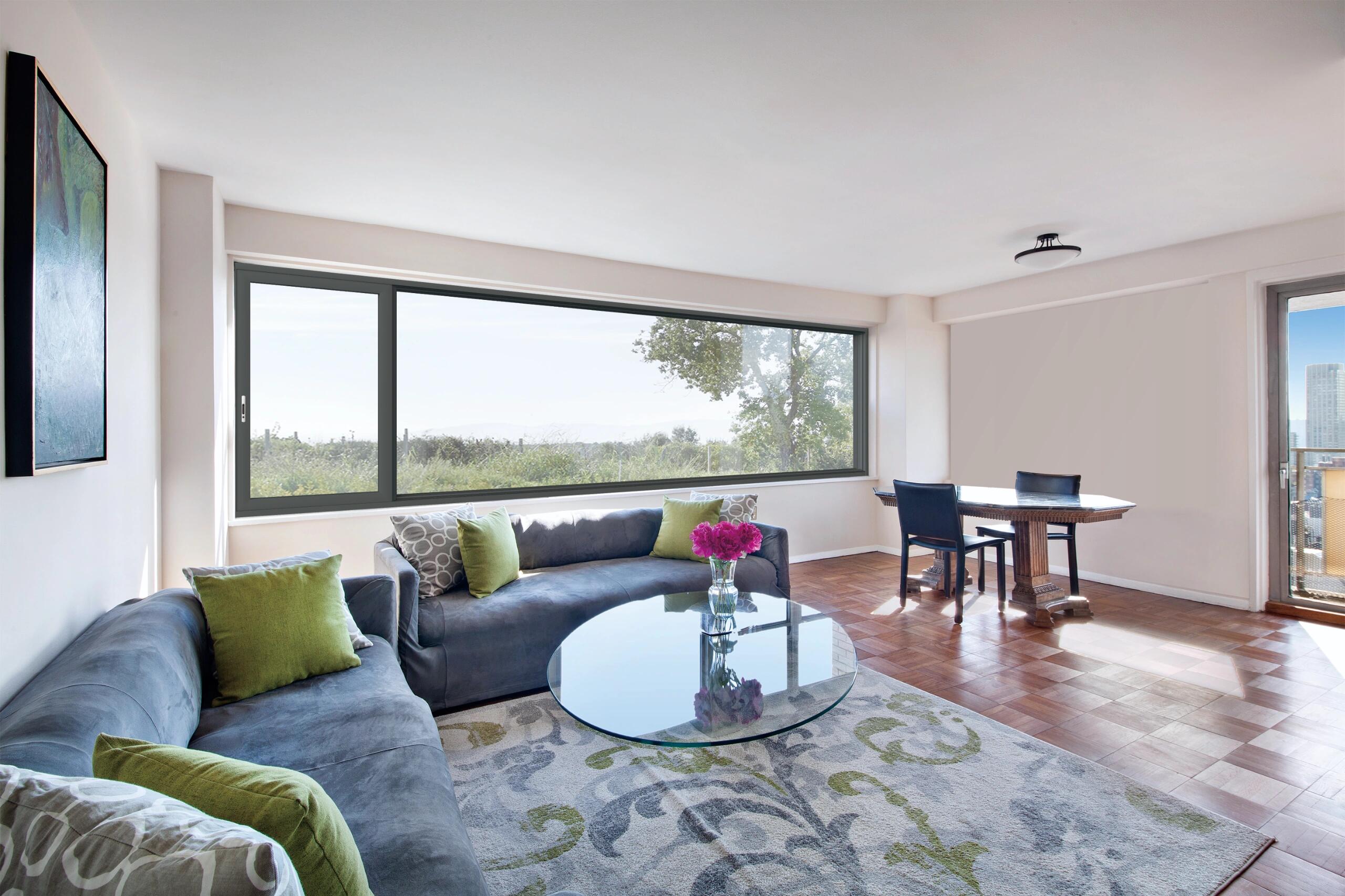 Panoramic Horizontal Sliding Window for Lounge Area