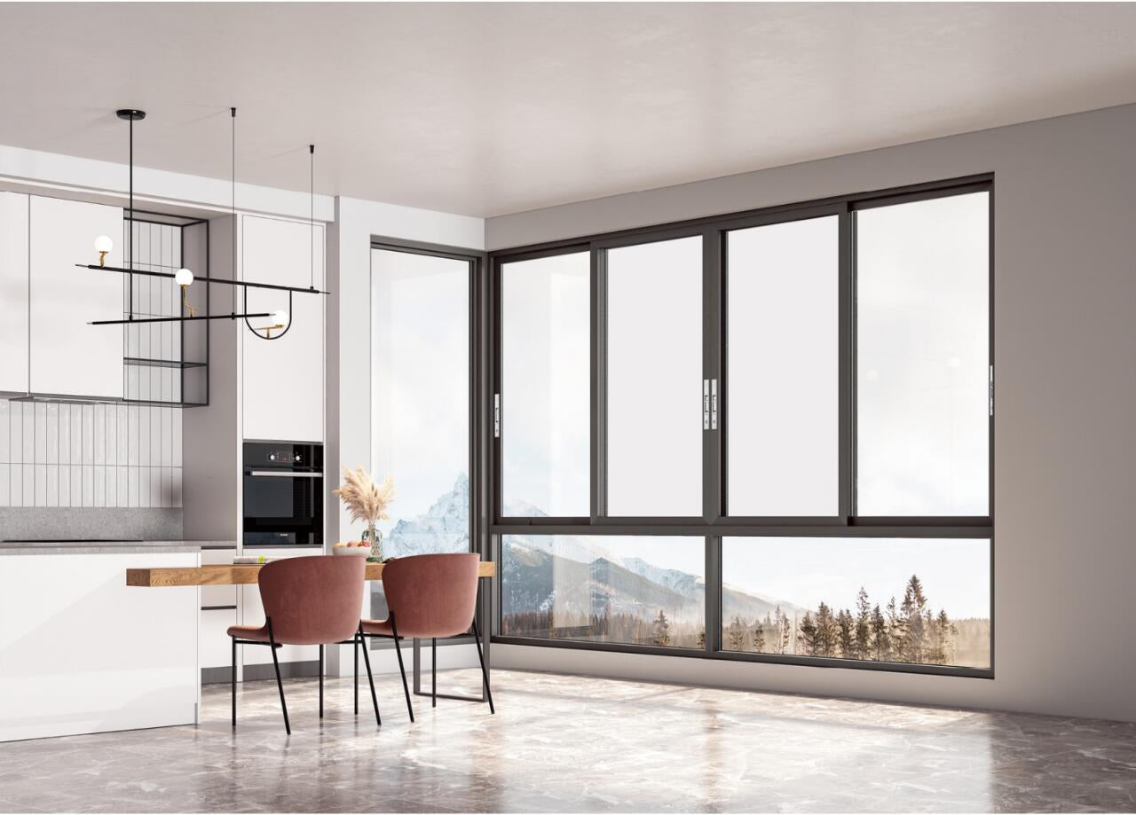 Wide View Sliding Window for Kitchen Dining Area