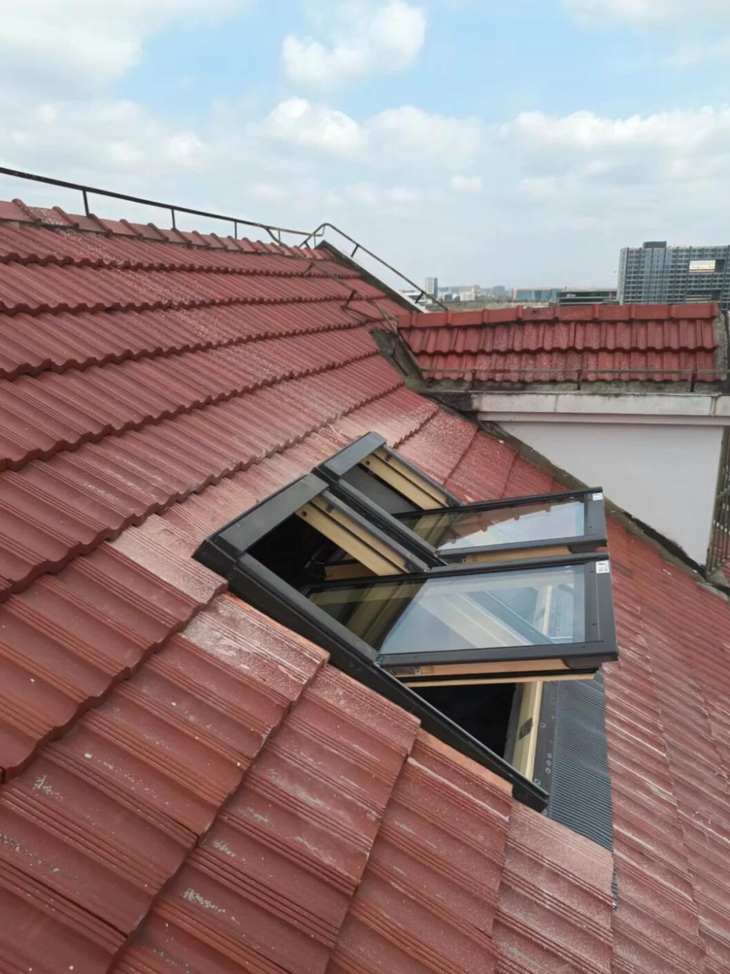 Roof-Mounted Folding Skylight