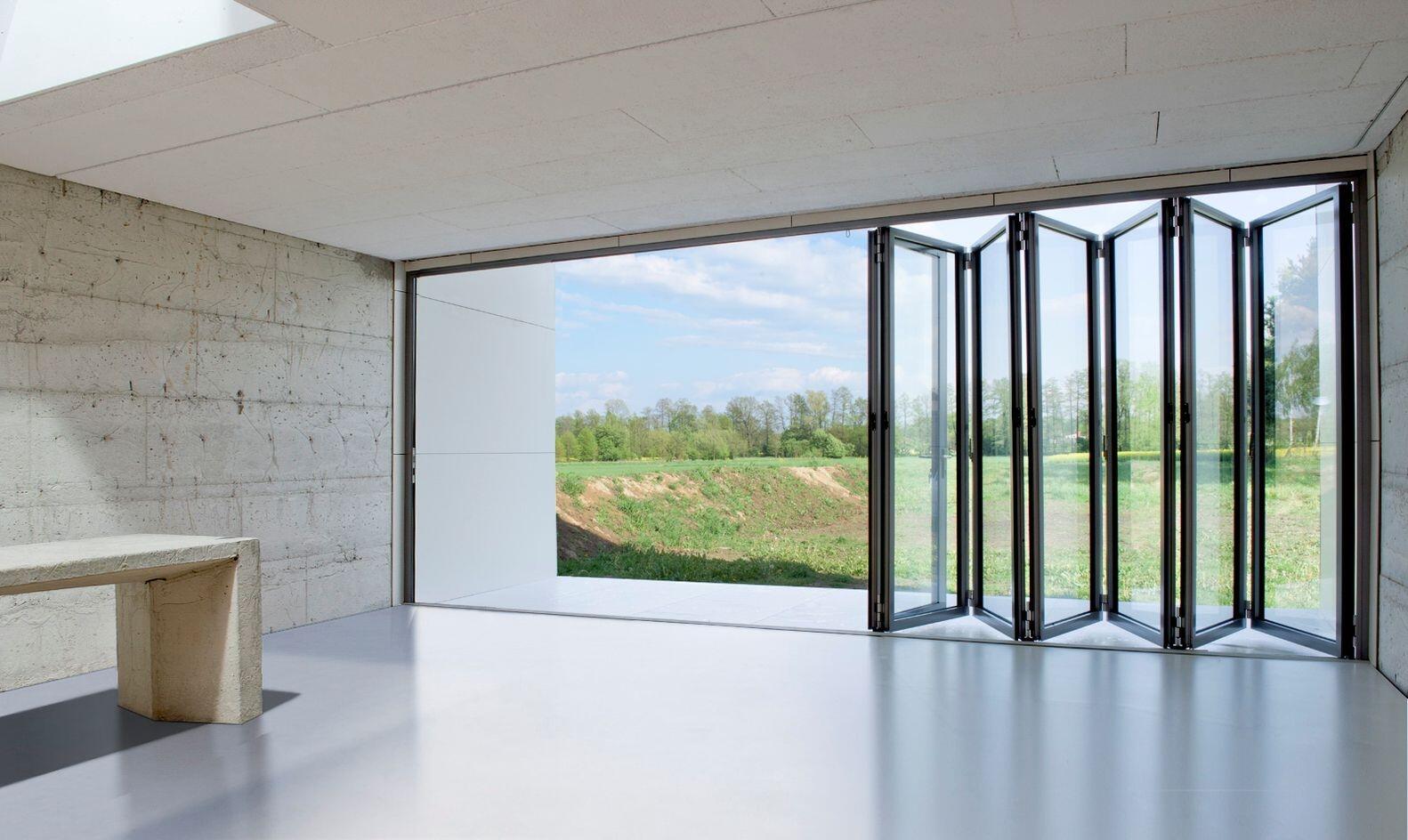 Minimalist Thermal Break Aluminum Bifold Glass Door for Contemporary Homes